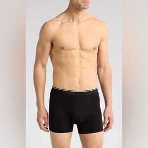 Nordstrom Rack Men’s Traditional Fit Boxer 3-Pack Blue Gray Black Sz M NEW